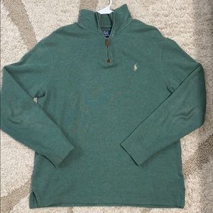 Polo Quarter Zip Moss Green